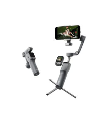 صورة جيمبال هاتف DJI Osmo Mobile 8P كومبو التتبع المتقدم لأجهزة iPhone وAndroid، يشمل جهاز تحكم عن بعد، تتبع أصلي، ذراع تمديد وحامل ثلاثي قوائم مدمج، بطارية تدوم 10 ساعات، تثبيت ثلاثي المحاور قوي، دوران بانورامي 360 درجة