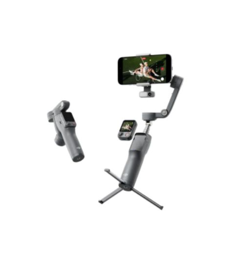 صورة جيمبال هاتف DJI Osmo Mobile 8P كومبو التتبع المتقدم لأجهزة iPhone وAndroid، يشمل جهاز تحكم عن بعد، تتبع أصلي، ذراع تمديد وحامل ثلاثي قوائم مدمج، بطارية تدوم 10 ساعات، تثبيت ثلاثي المحاور قوي، دوران بانورامي 360 درجة